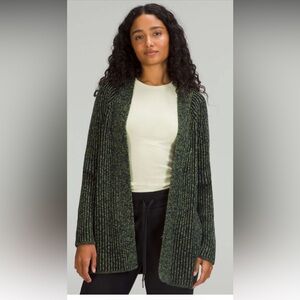 Green and Black Ribbed Women's Lululemon Sweater